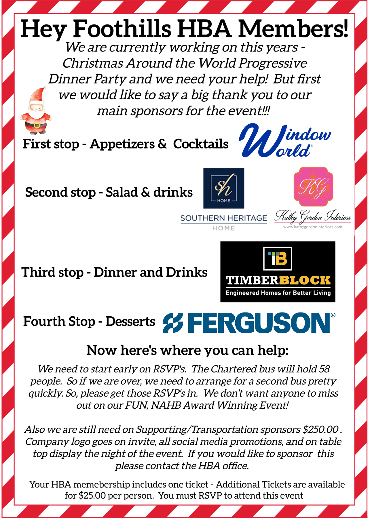 Christmas flyer for rsvp and sponsors